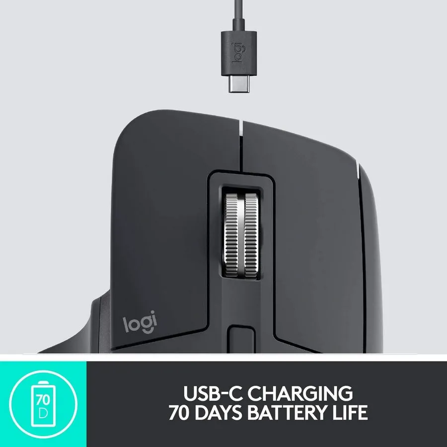 Mouse Wireless Logitech MX Master 3S, Negru