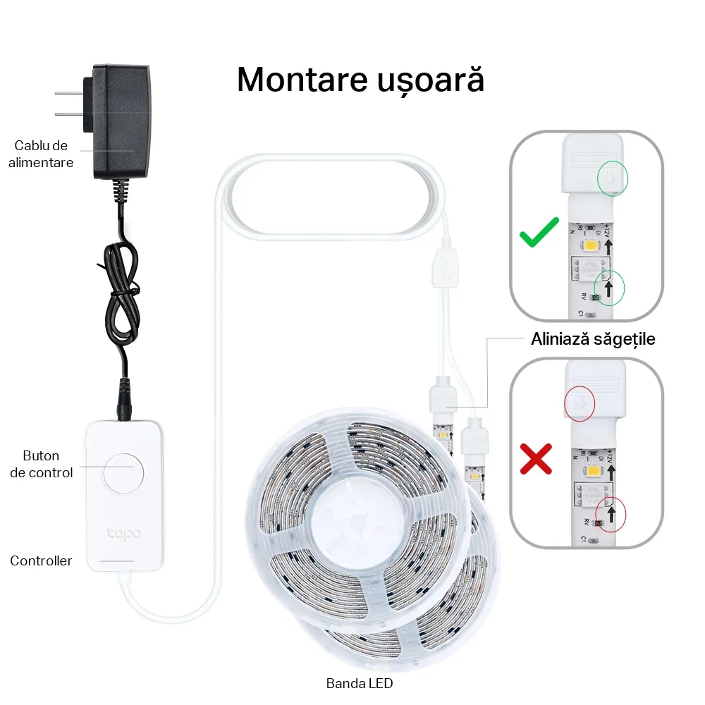 Bandă cu LED-uri TP-LINK Tapo L930-5, Multicolor
