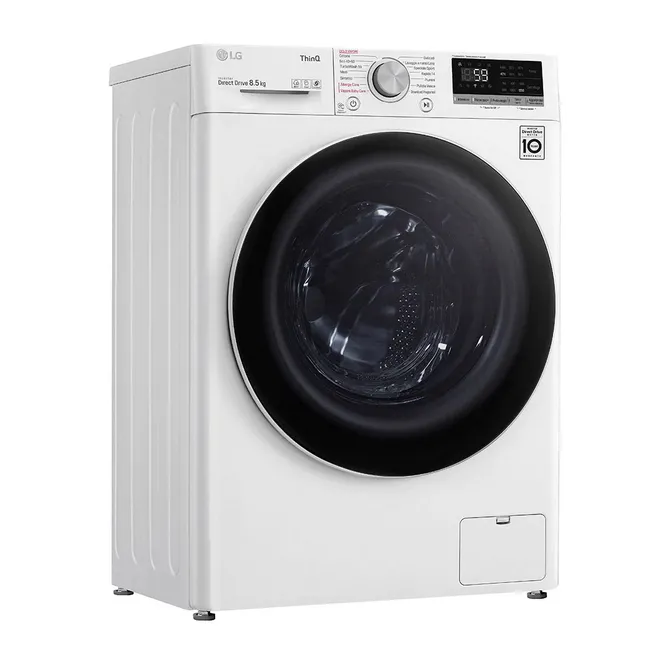Mașină de spălat LG F2WV5S8S0E, 8,5kg, Alb