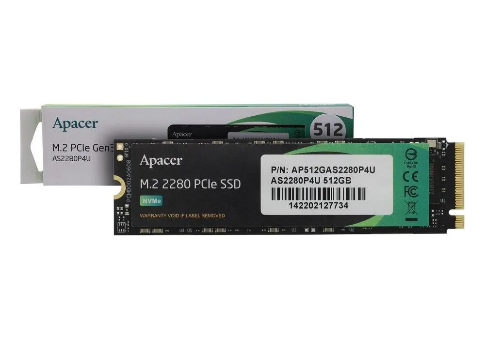 Unitate SSD Apacer AS2280P4U, 512GB, AP512GAS2280P4U-1
