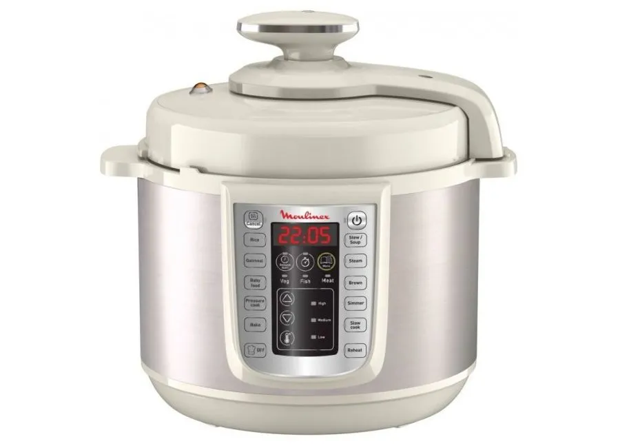 Aparat de gătit multifuncțional sub presiune Moulinex CE505A10, Alb