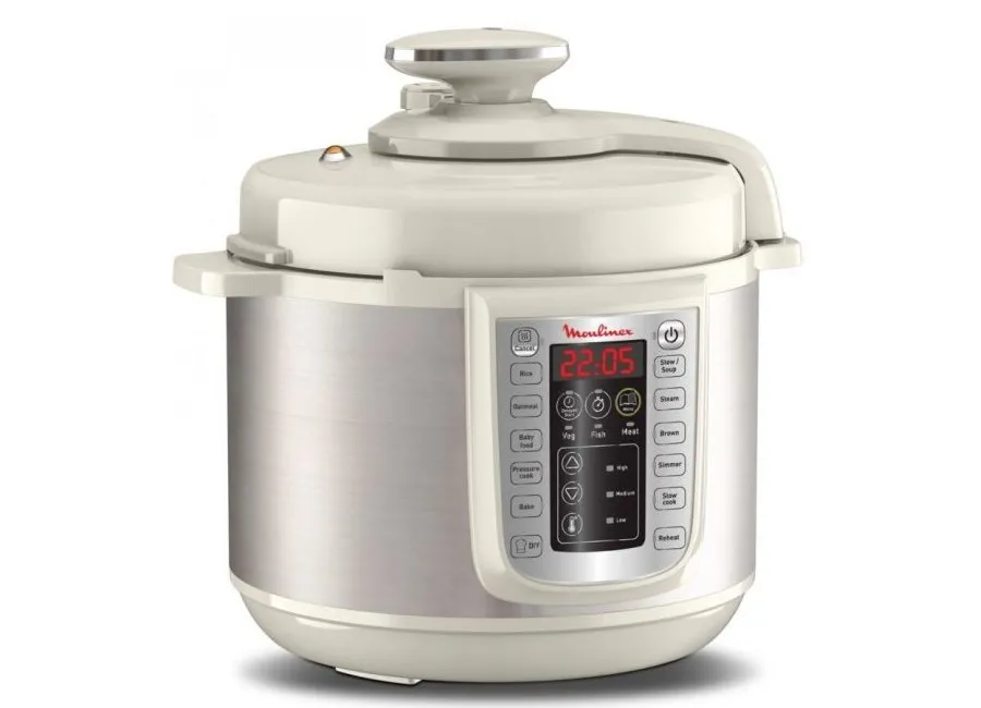 Aparat de gătit multifuncțional sub presiune Moulinex CE505A10, Alb