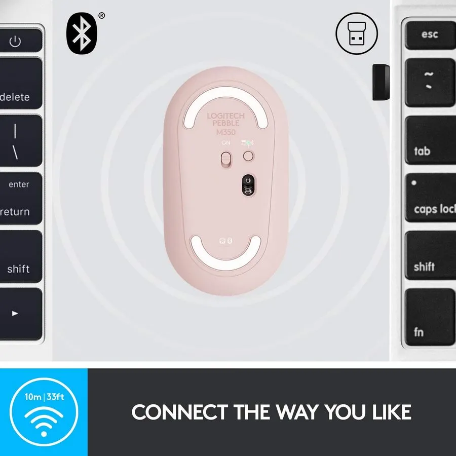 Mouse Wireless Logitech M350, Roz