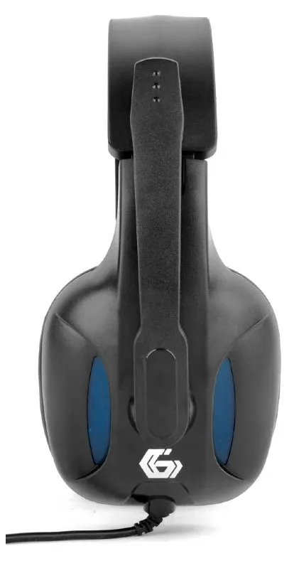 Căști gaming Gembird GHS-04, Cu fir, Negru/Albastru