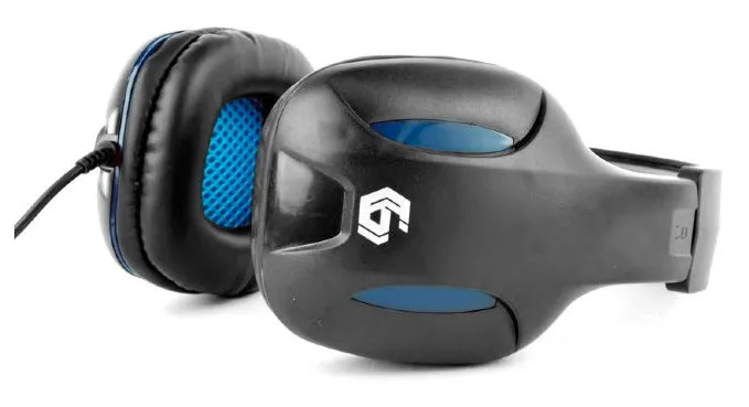Căști gaming Gembird GHS-04, Cu fir, Negru/Albastru