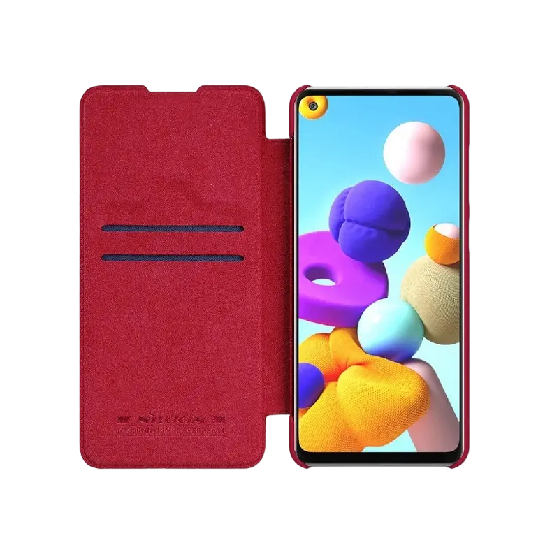 Husă tip carte Nillkin Galaxy A21s - Qin LC, Roșu