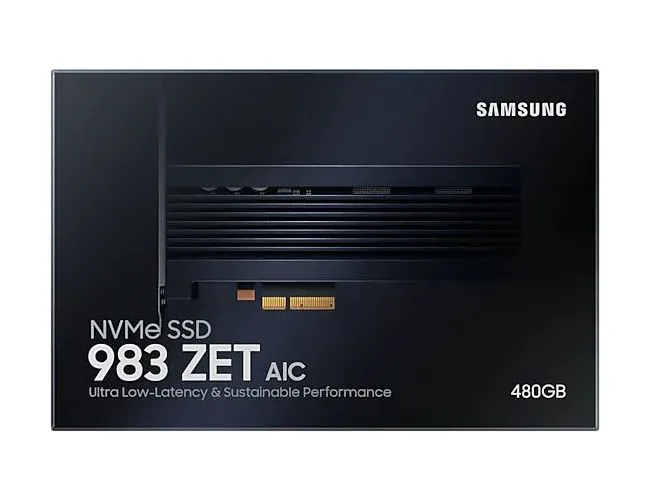 .AIC SSD  480GB Samsung 983 ZET [PCIe 3.0 x4, R/W:3400/3000MB/s, 750/60K IOPS, Phoenix, 3D SLC] Ref