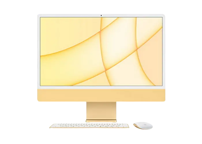 Computer All-in-One Apple iMac A2438, M1 with 8-core CPU and 8-core GPU, 16GB/512GB, macOS Big Sur, Galben