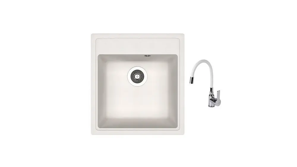 SET chiuveta Dr Gans Nika 470 + SanDonna F 9995 alb