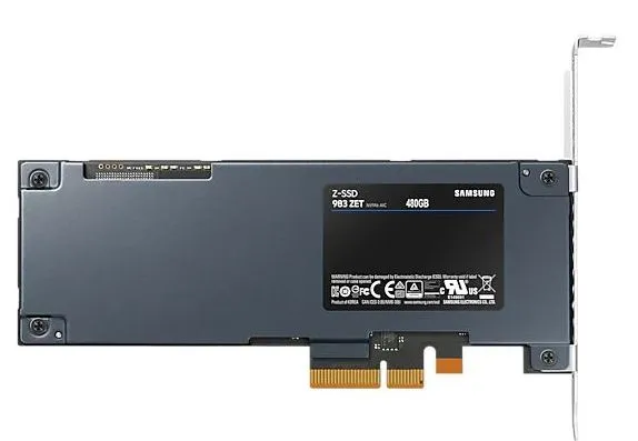 .AIC SSD  480GB Samsung 983 ZET [PCIe 3.0 x4, R/W:3400/3000MB/s, 750/60K IOPS, Phoenix, 3D SLC] Ref