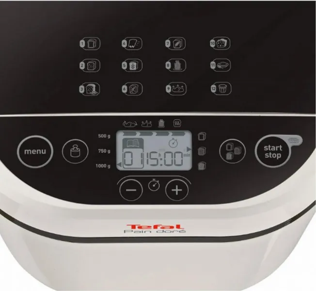 Mașină de pâine Tefal Pain Dore, Alb