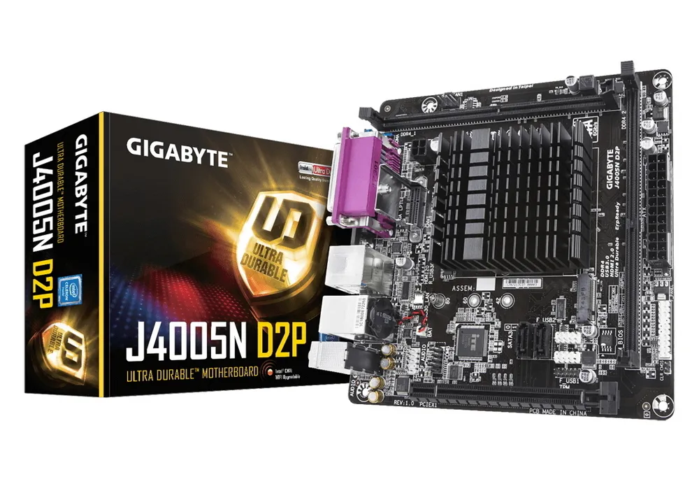 Placă de bază Gigabyte J4005N D2P, Intel J4005, Mini-ITX