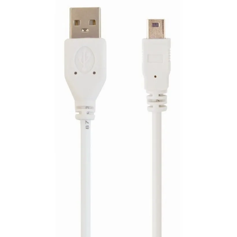 Cablu încărcare și sincronizare Cablexpert CC-USB2-AM5P-3, USB Type-A/USB Type-B, 0,9m, Alb