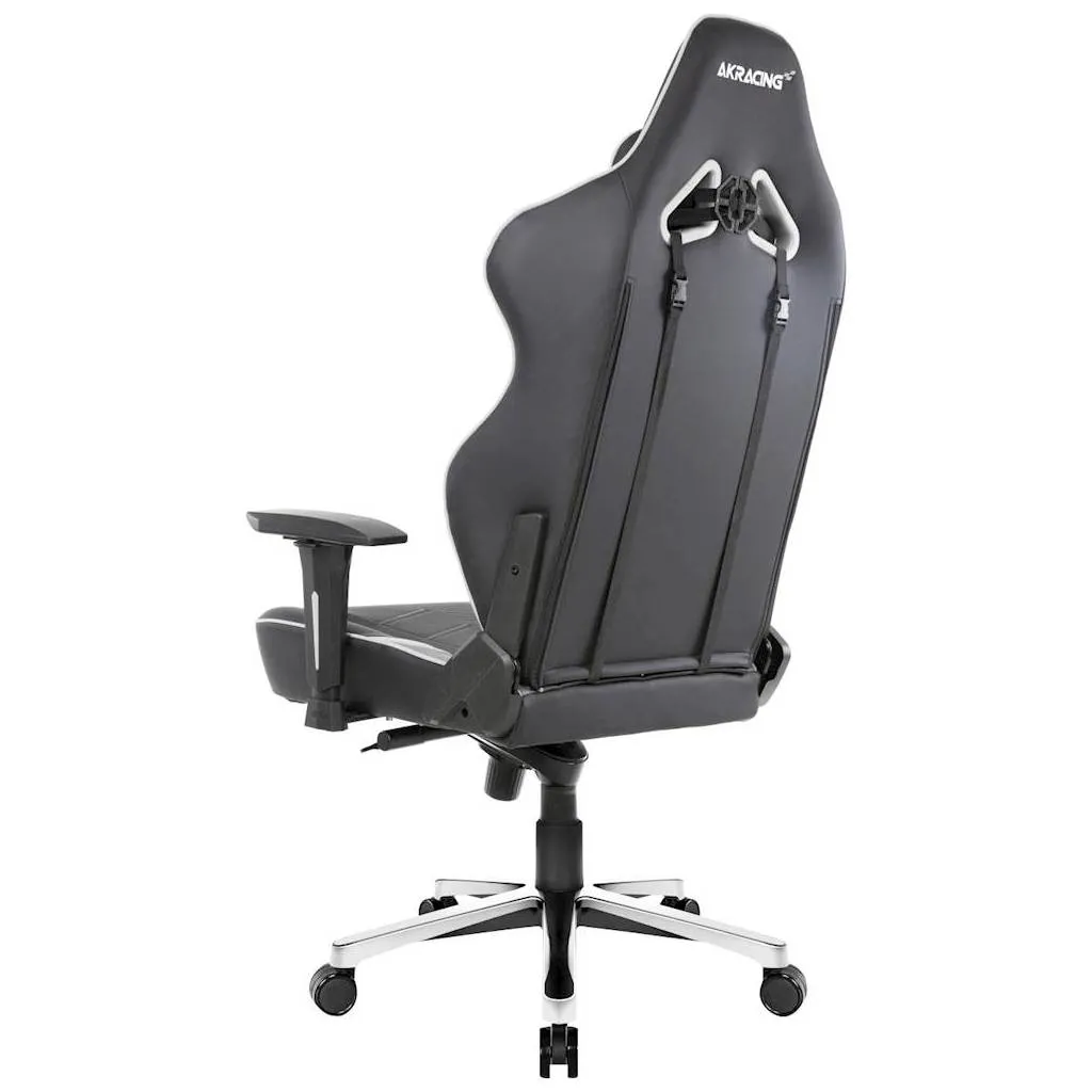 Scaun Gaming AKRacing MASTERS Max, PU piele, Alb