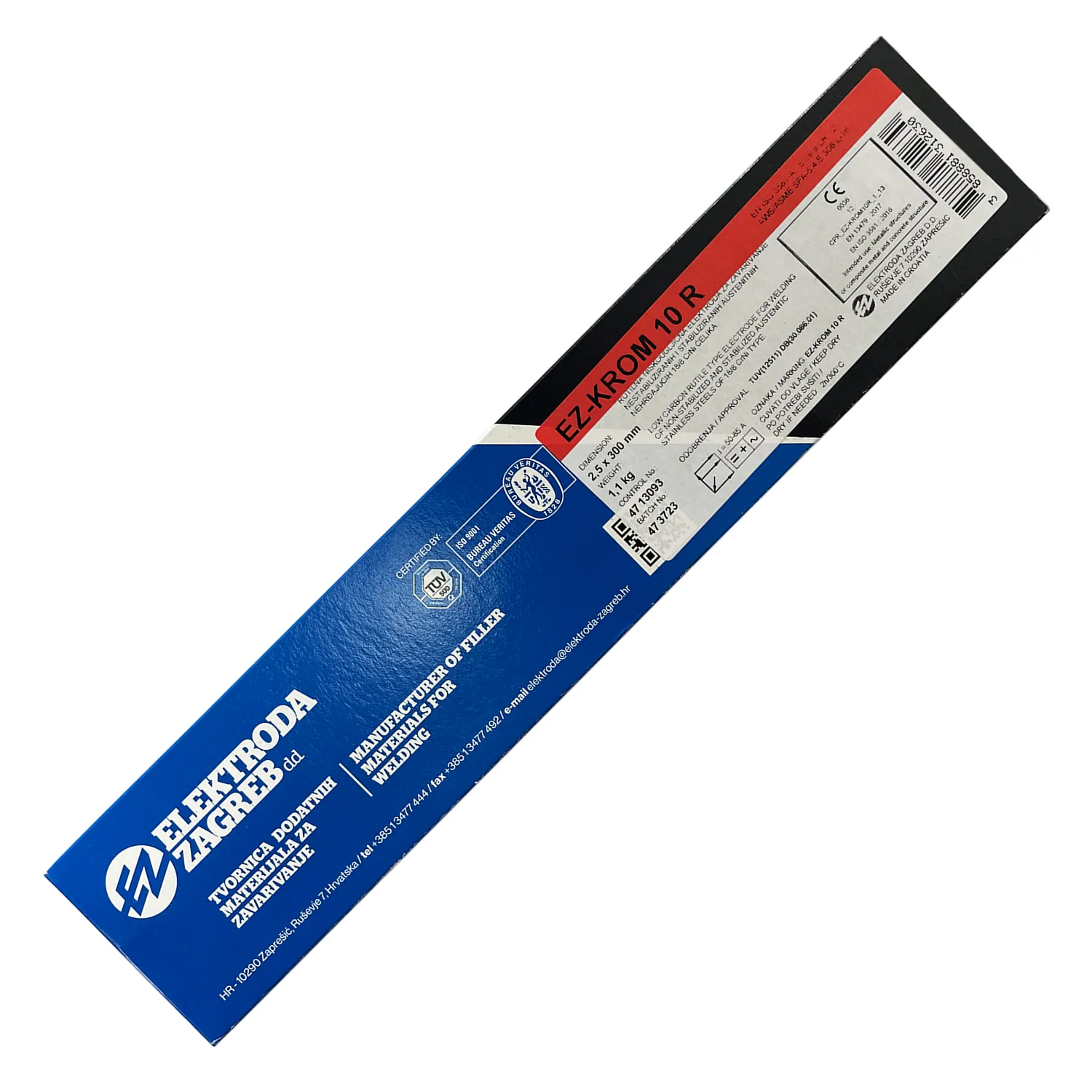 Electrozi otel inoxidabil EZ KROM 10R 2,5*300 1.1Kg (Croatia)