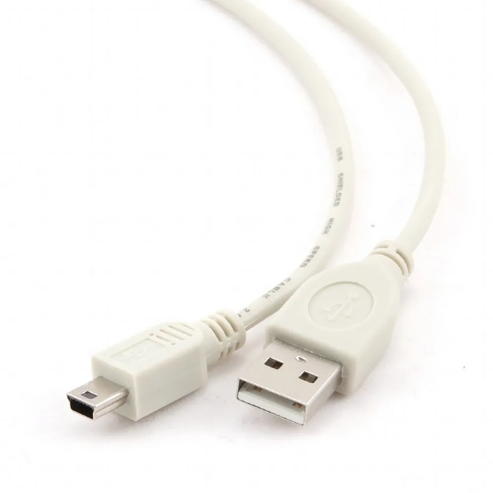 Cablu încărcare și sincronizare Cablexpert CC-USB2-AM5P-3, USB Type-A/USB Type-B, 0,9m, Alb