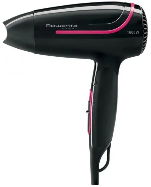 Uscător de păr compact Rowenta Nomad CV3323F0, 1600 W, Negru