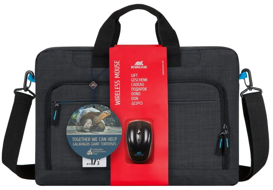 Geantă pentru Laptop RivaCase Regent, 17.3", Poliester, Negru