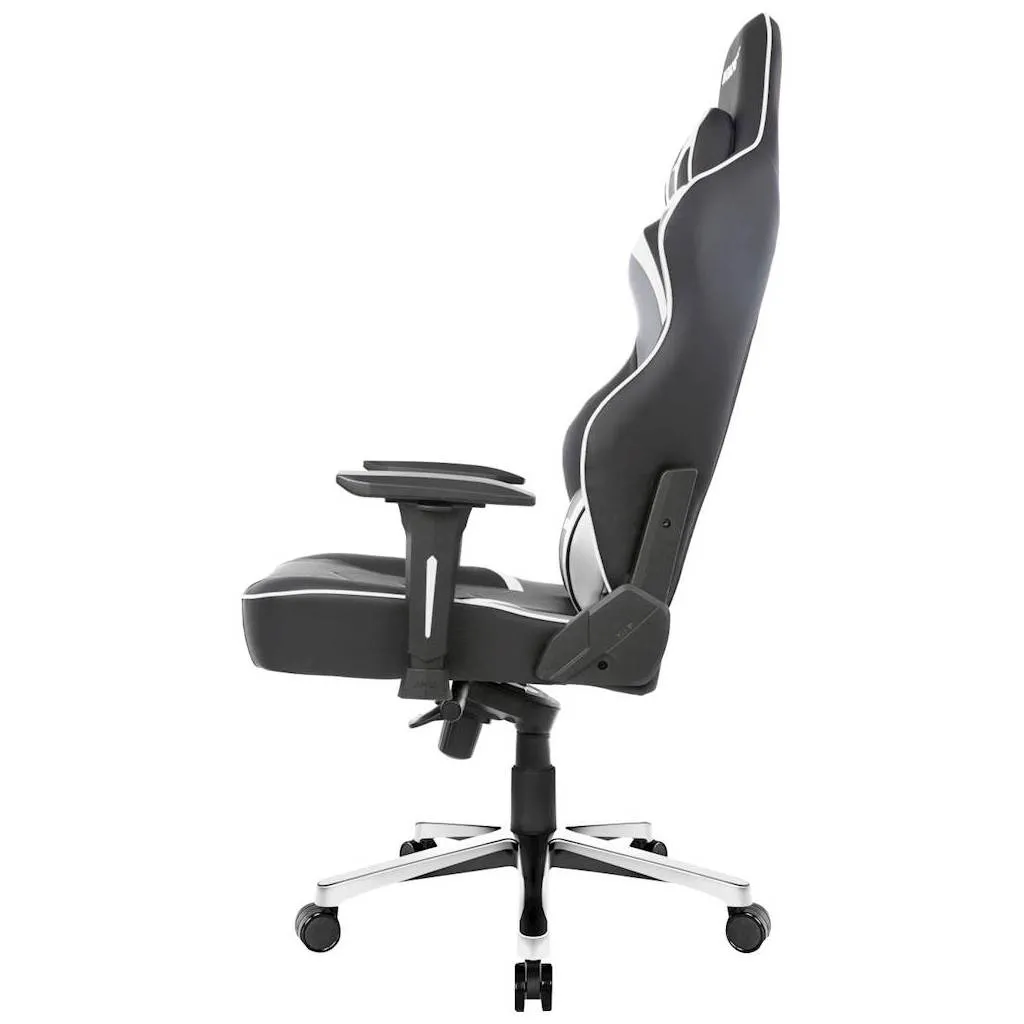 Scaun Gaming AKRacing MASTERS Max, PU piele, Alb