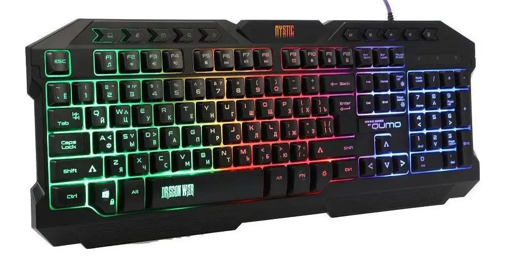 Set Tastatură + Mouse + Mouse Pad QUMO Mystic, Cu fir, Negru