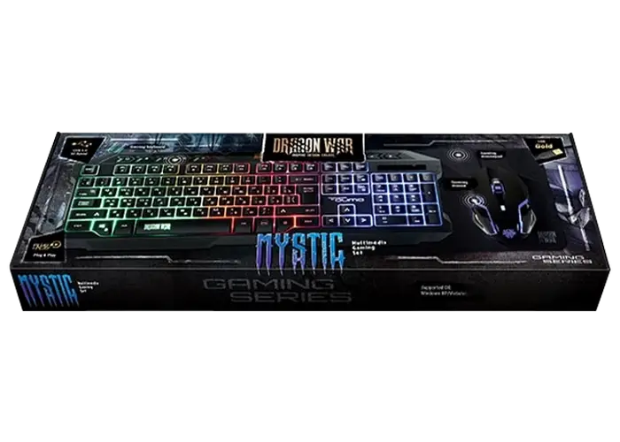 Set Tastatură + Mouse + Mouse Pad QUMO Mystic, Cu fir, Negru