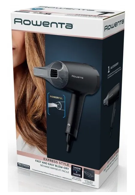 Uscător de păr Rowenta Express Style CV1803F0, 1600 W, Negru