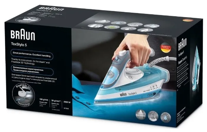 Fier de călcat BRAUN SI5006BL, 2600W, Albastru deschis