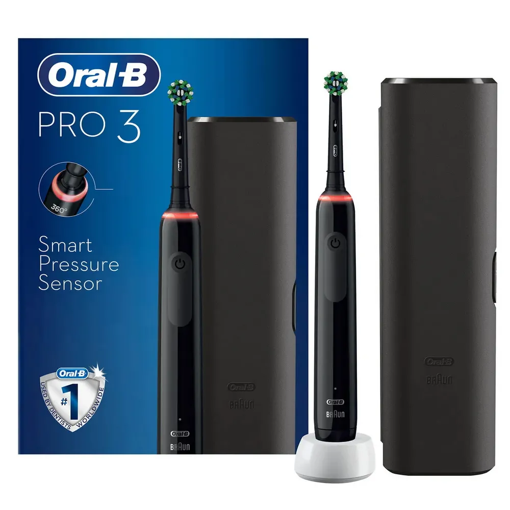 Periuță de dinți electrică Oral-B Pro 3500 Cross Action, Negru