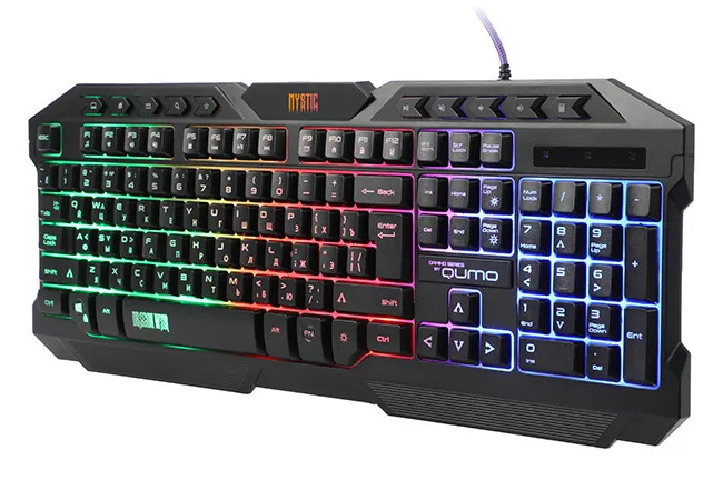 Set Tastatură + Mouse + Mouse Pad QUMO Mystic, Cu fir, Negru