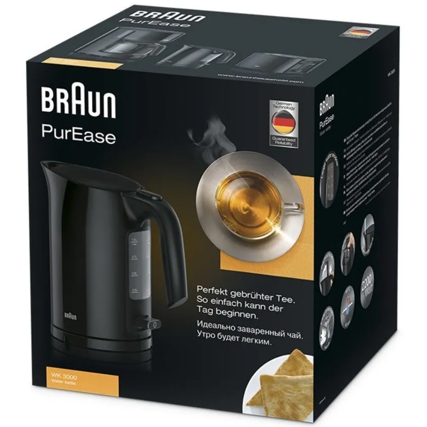 Fierbător electric BRAUN WK3000WH, Alb