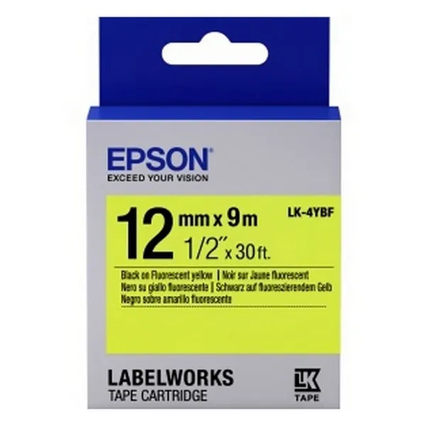 Cartuş de bandă Epson LK-4YBF, 12 mm x 9 m