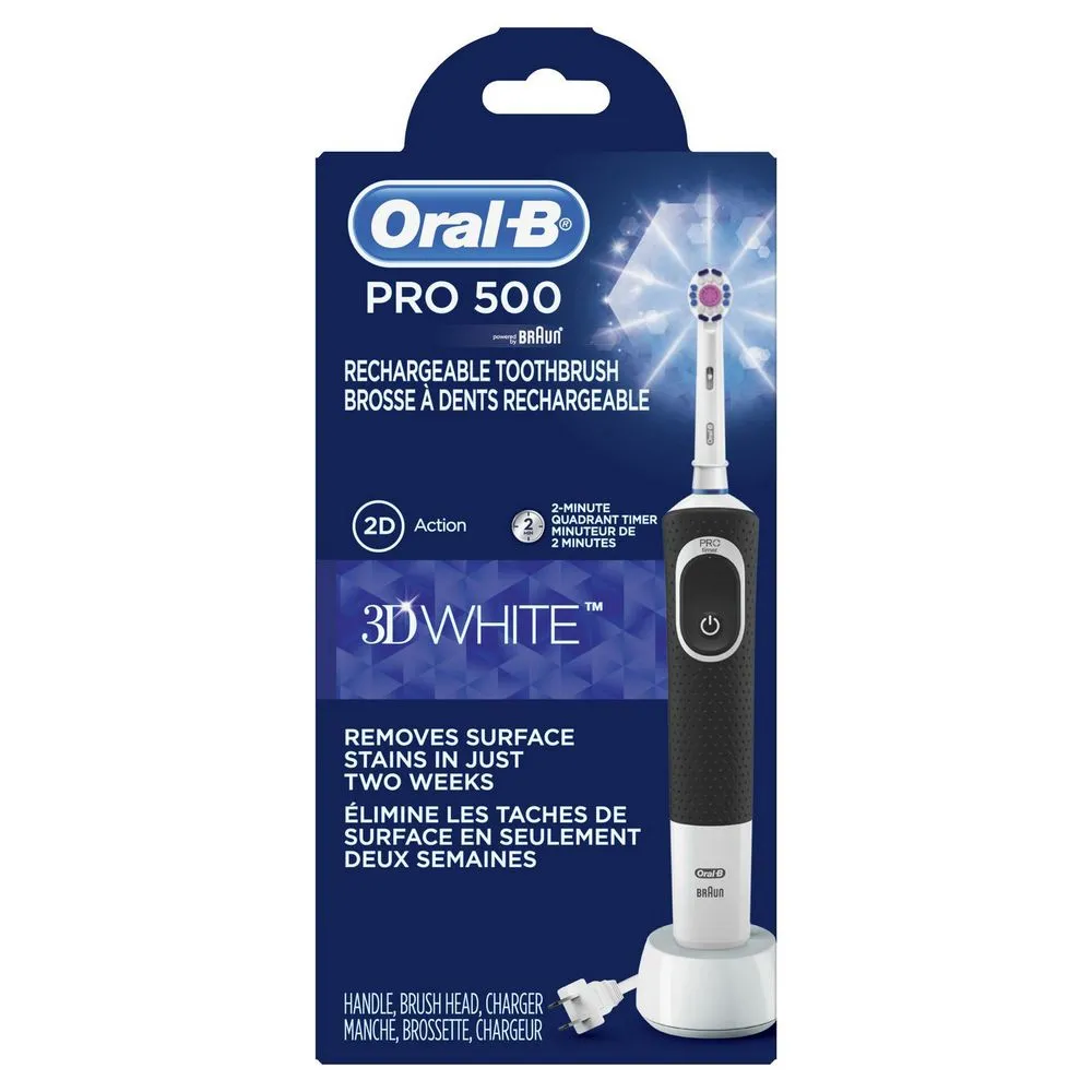 Periuță de dinți electrică Oral-B PRO 500 3D, Alb Albastru