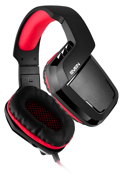 Căști gaming SVEN AP-G858MV, Cu fir, Negru/Roșu