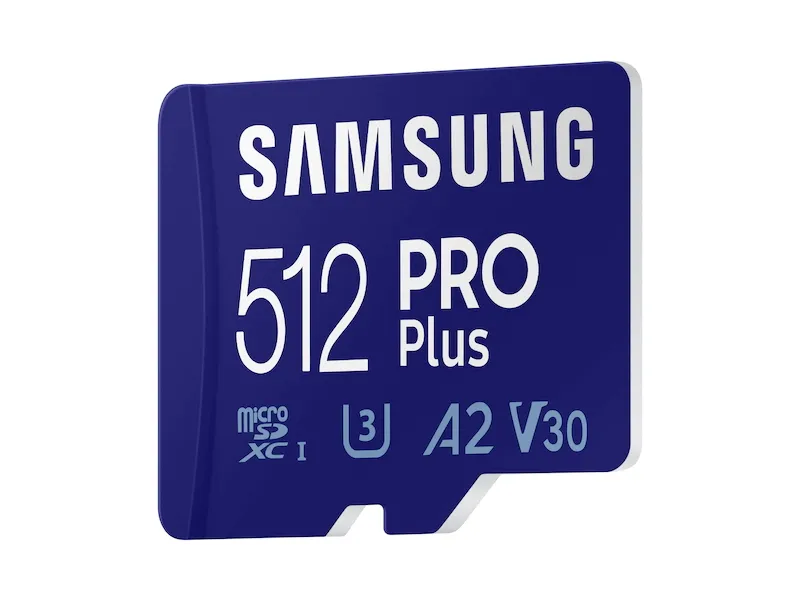 512GB MicroSD (Class 10) UHS-I (U3) +SD adapter, Samsung PRO Plus 