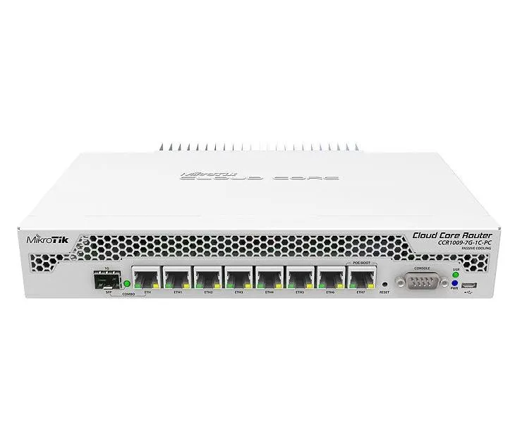 Router MikroTik CCR1009-7G-1C-PC, Alb