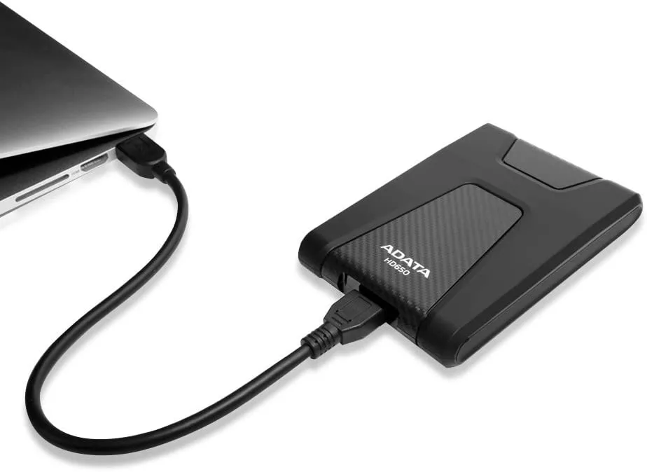 HDD portabil extern ADATA HD650, 1 TB, Negru (AHD650-1TU3-CBK)
