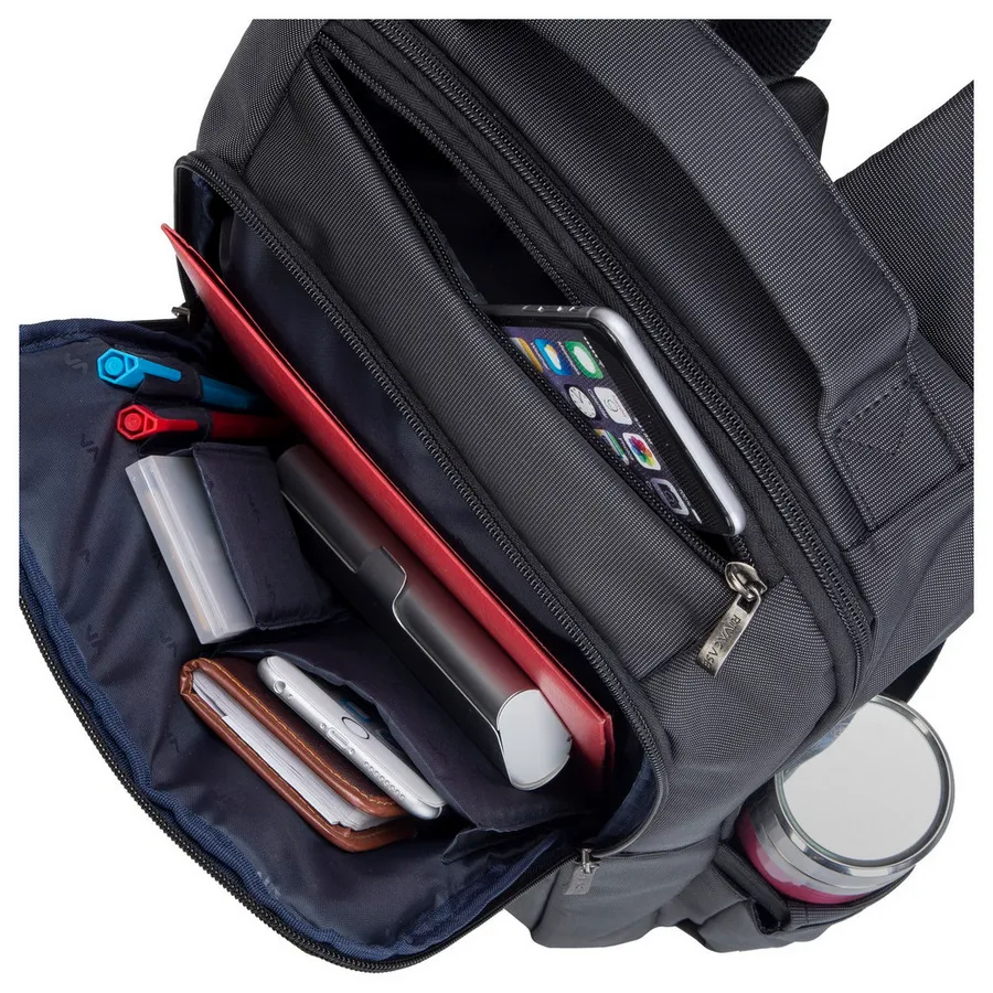 Rucsac pentru Laptop RivaCase Central, 15.6", Poliester, Negru
