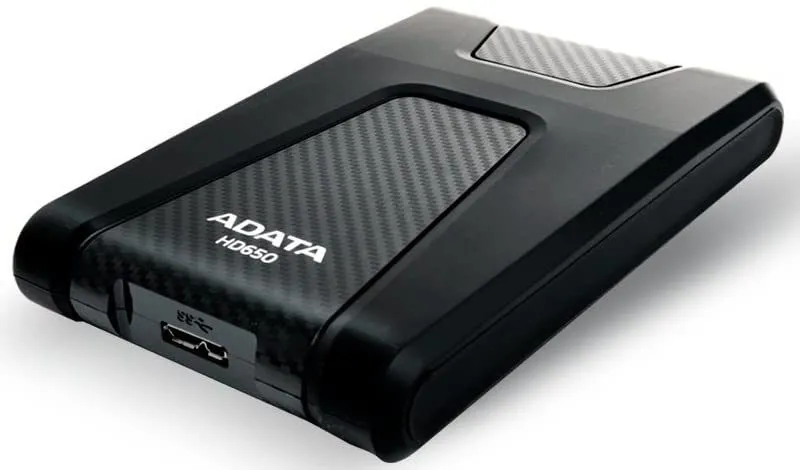 HDD portabil extern ADATA HD650, 1 TB, Negru (AHD650-1TU3-CBK)
