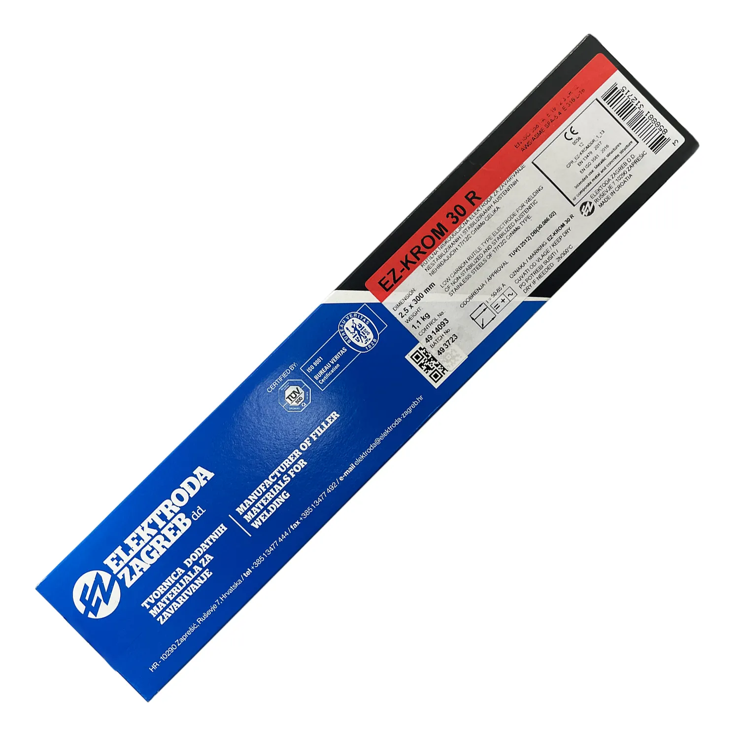 Electrozi otel inoxidabil EZ KROM 30R 2,5*300 1.1Kg (Croatia)