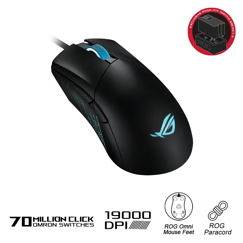 Gaming Mouse ASUS ROG Gladius III, Negru
