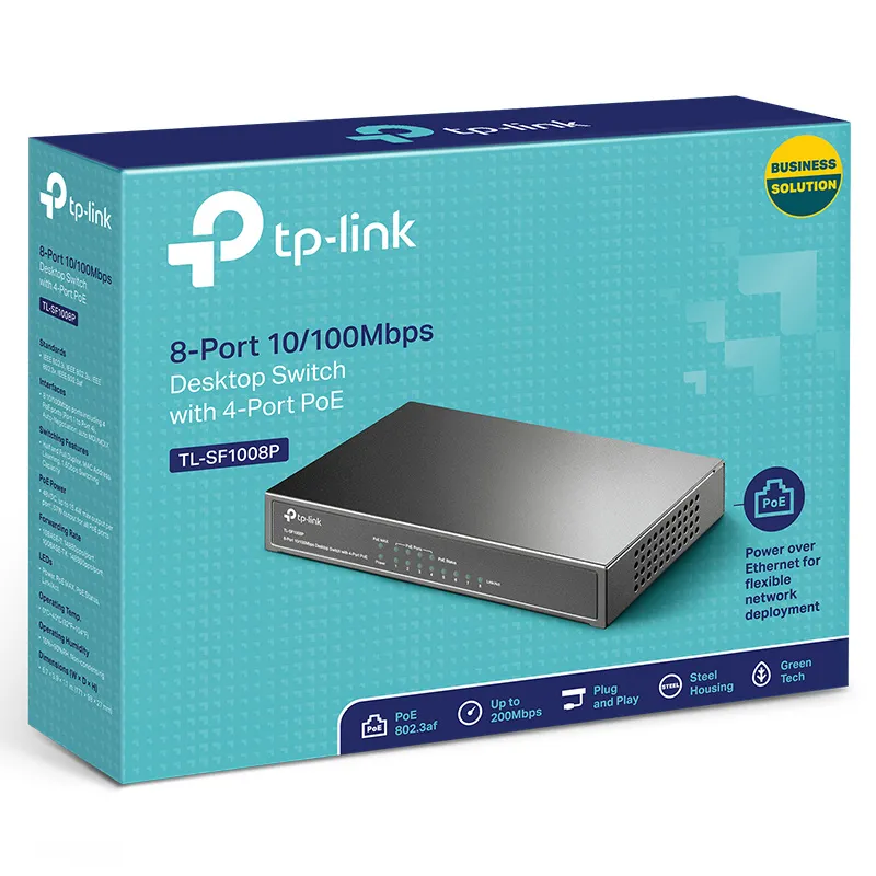 Comutator PoE TP-LINK TL-SF1008P, 4x IEEE 802.3af/at