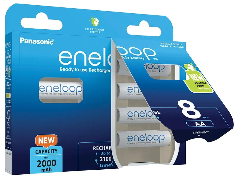 Baterii Panasonic BK-3MCDE/8BE, AA, 2000 mAh, 8 buc.