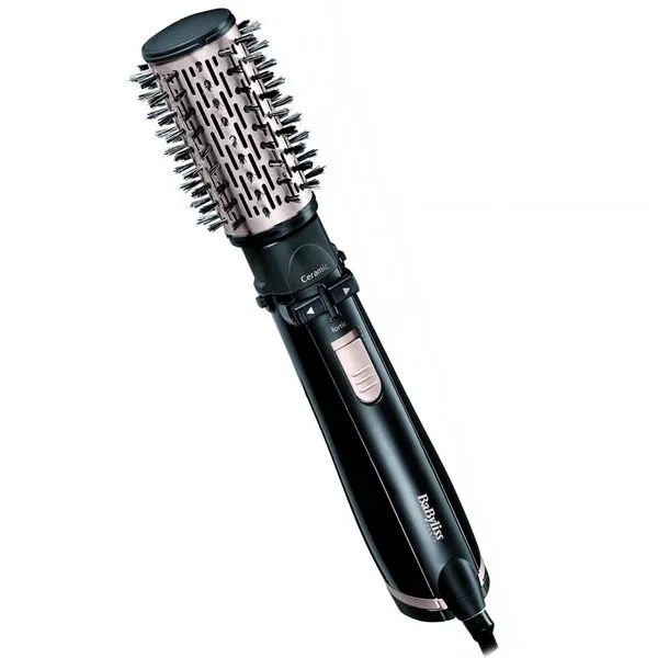 Uscător de păr-perie BaByliss Ionic Airbrush AS200E, 1000W, Negru