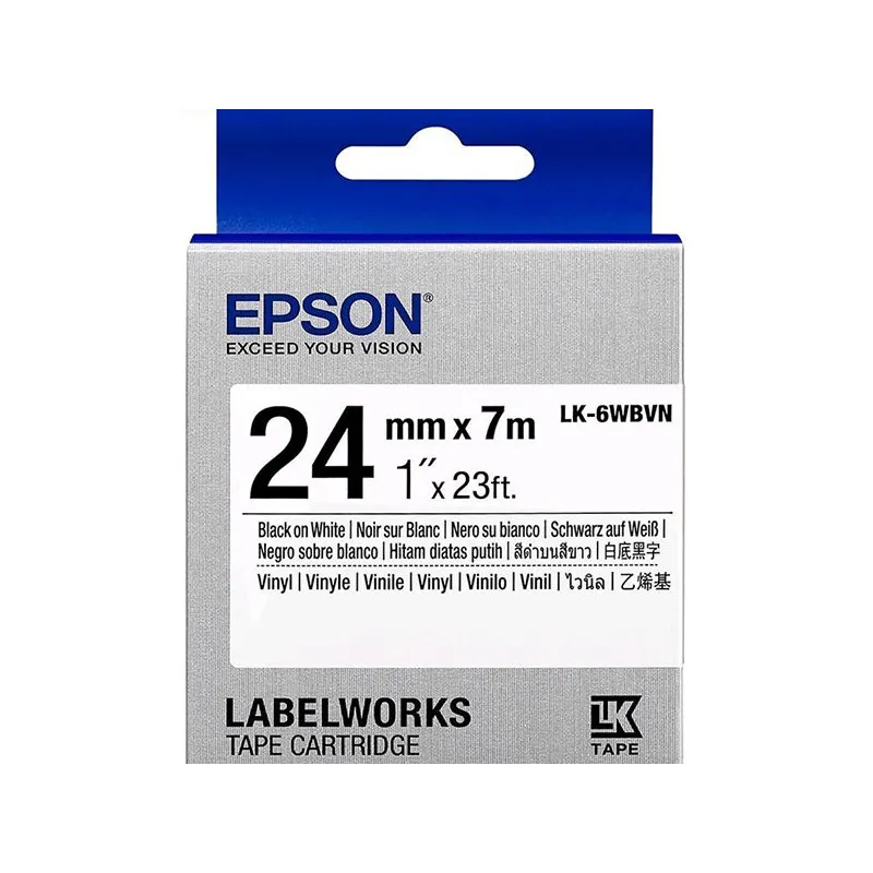 Cartuş de bandă Epson LK-6WBVN, 24 mm x 7 m