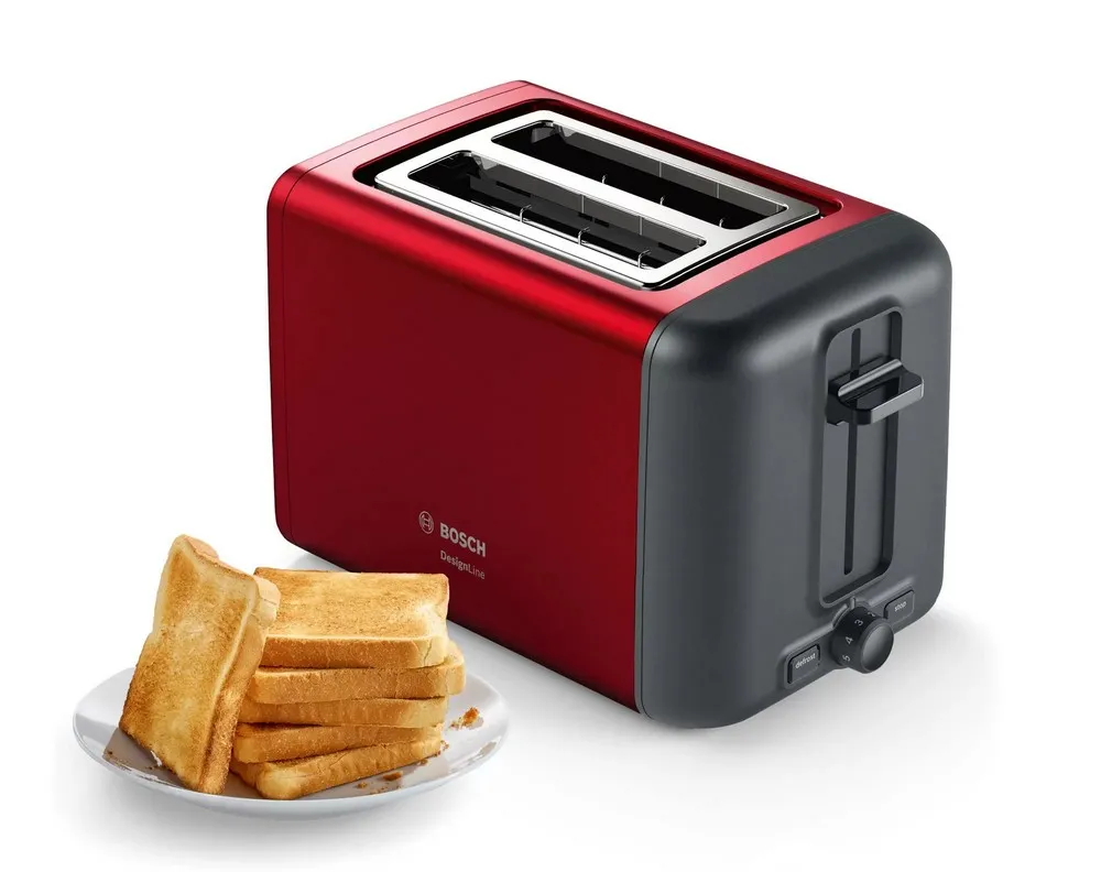 Toaster Bosch DesignLine TAT3P424, Roșu