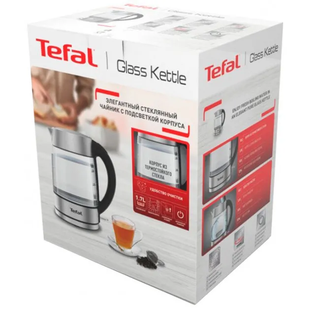 Fierbător electric Tefal KI772D38, Argintiu