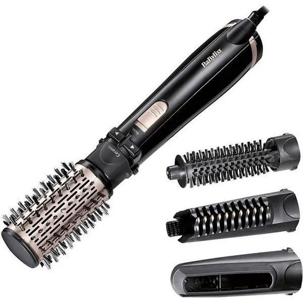 Uscător de păr-perie BaByliss Ionic Airbrush AS200E, 1000W, Negru