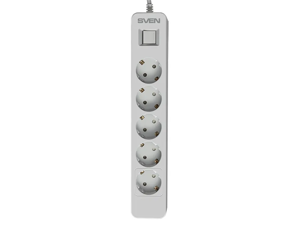 Prelungitor electric SVEN SF-05, 5 Prize, 1,8m, Negru