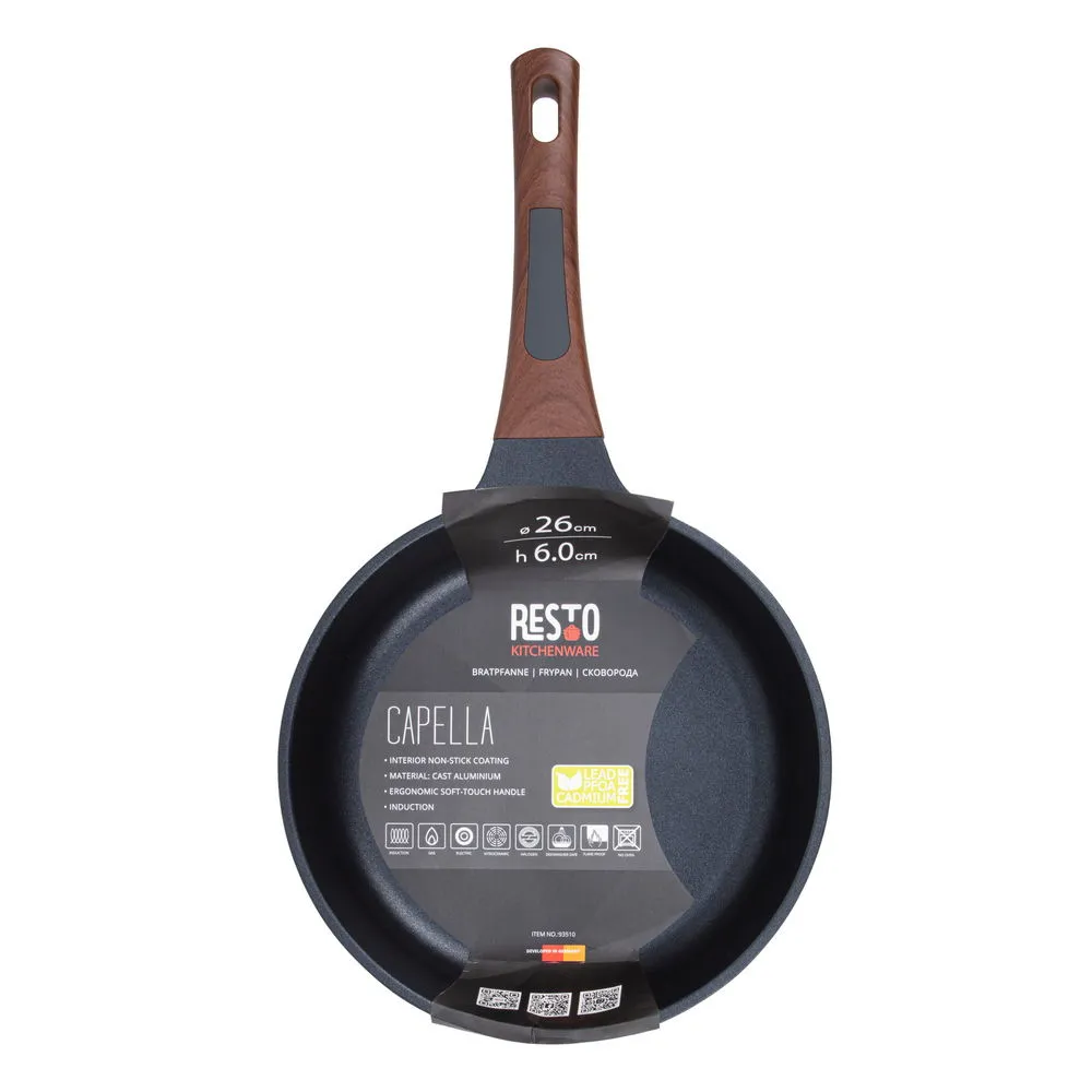 Tigaie RESTO 93510, 26cm, Negru