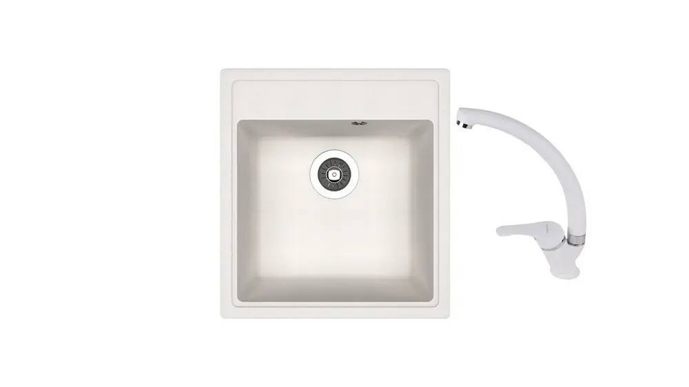 SET chiuveta Dr Gans Nika 470 + SanDonna F 1069 alb           